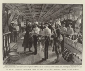 The Ashanti Expedition, Vaccination Parade on Board the Steamer Bathurst before leaving Liverpool